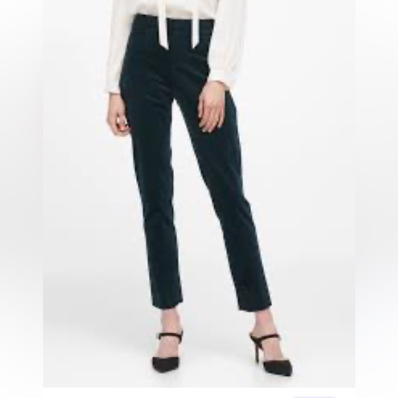 Banana Republic black velvet Sloan pant - Picture 1 of 11